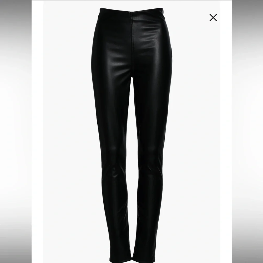 Rag & Bone Nina High Waist Pull On Faux Leather Skinny Pants, Black - Picture 5 of 11